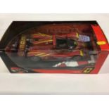 Hot Wheels 1:18 scale Ferrari F 333 SP together with Hot Wheels Ferrari Enzo and three others