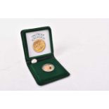 G.B. Gold proof Sovereign Elizabeth II 1980 (N.B. Cased with Certificate of Authenticity) (1 coin)