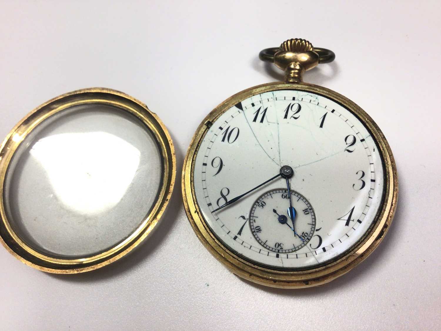 18ct gold cased pocket watch - Image 2 of 4