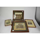 Group of five Victorian and later military photographs in glazed frames (5)