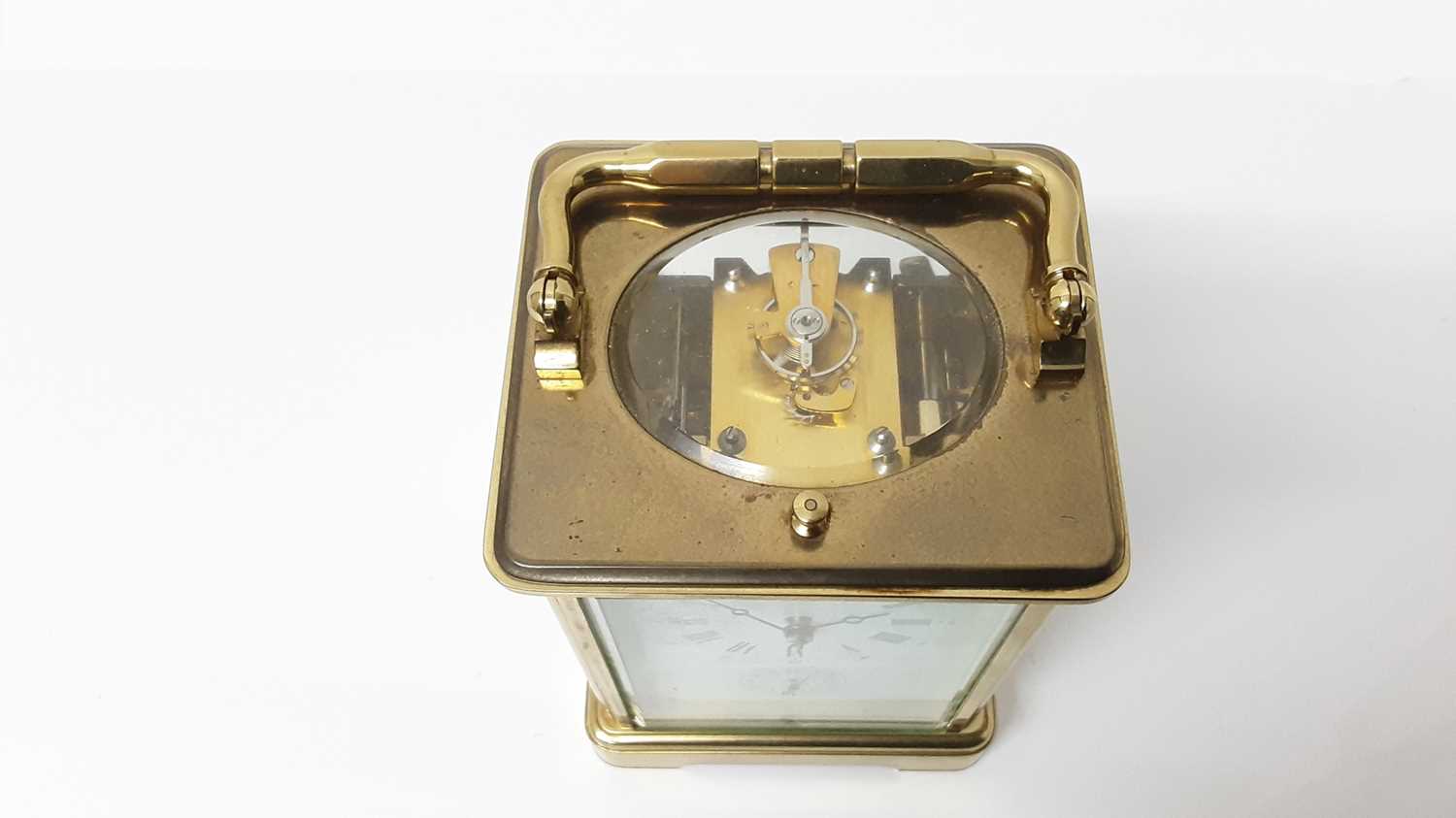 Brass carriage clock with alarm and repeat - Image 5 of 6
