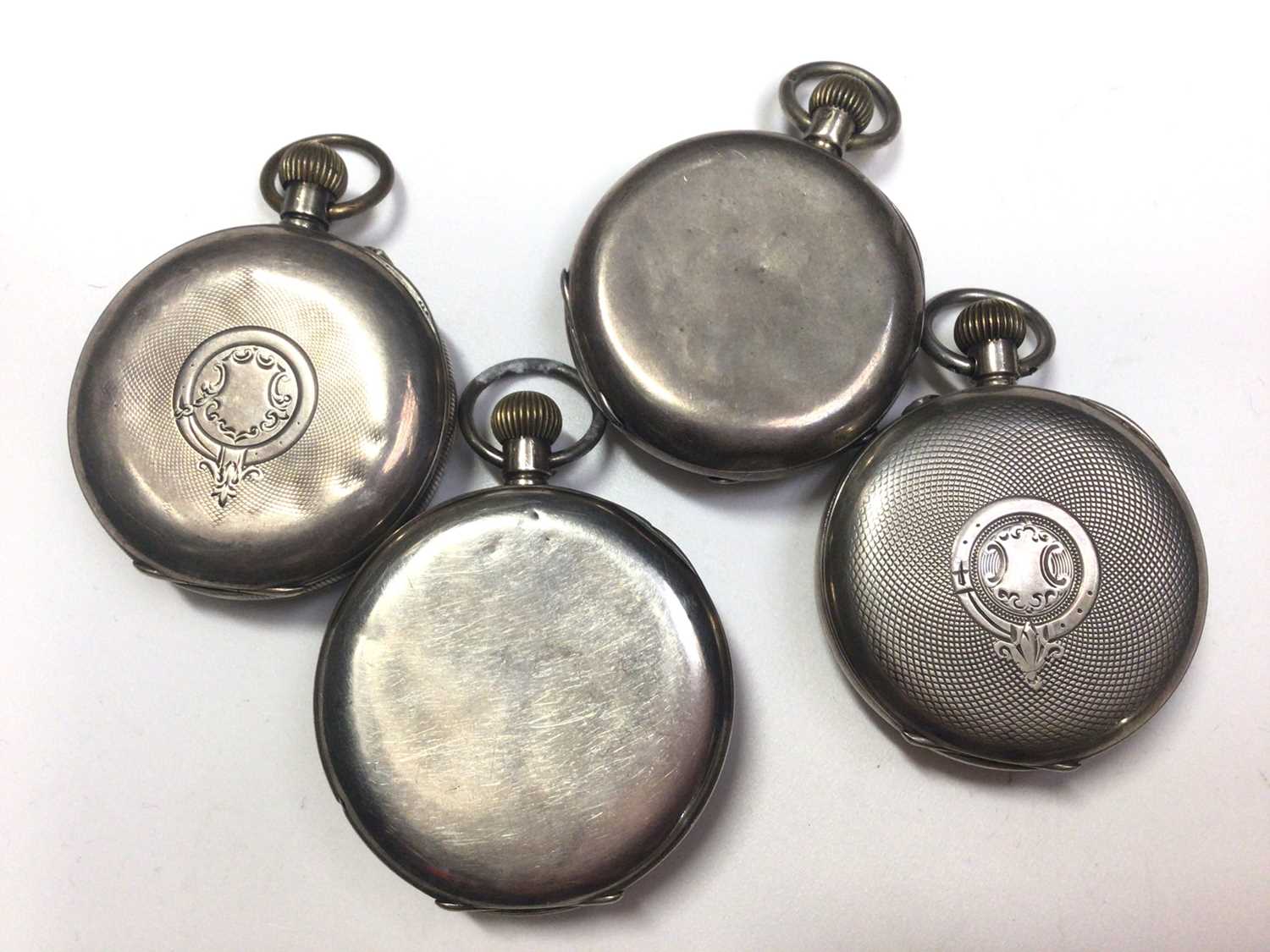 Four silver cased pocket watches - Image 2 of 3