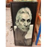 Oil painting of Charlie Watts