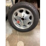 Mercedes Alloy wheel with un-used 205/60 ZR 15 tyre and Mercedes 250 SL rear bumper (2)