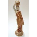 Royal Worcester figure of a female water carrier, date mark for 1906, 24.5cm high