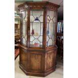 Reproduction Mahogany Display Cabinet by Bevan Funnell 130cm W 47cm,