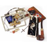Box of costume jewellery A bag containing a quantity of vintage and other costume jewellery, some