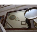 An early 20th Century oak framed mirror - from a dressing table