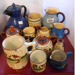 Fourteen pieces of Torquay pottery including Longpark, Babbacombe, Watcombe, etc.