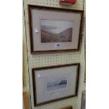 Two framed coloured prints, one depicting 'Berry Head', the other entitled 'Porlock Sentinel'