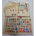 Two schoolboy stamp albums containing 19th Century and later GB and world stamps