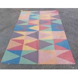 A modern handmade kelim rug with all over geometric pattern - 248cm X 168cm