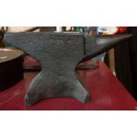 A small cast iron anvil