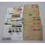 A collection of FDCs comprising modern examples in plastic sleeves and 1930's Commonwealth brown