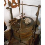 An 80cm wide 19th Century blacksmith's bellows by George W. Boothby, Sheffield
