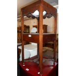 A 34cm 19th Century mahogany gentleman's washstand with bi-folding top, china liner and drawer to