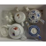 A crate containing a small quantity of assorted ceramics comprising two Royal Worcester Evesham