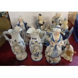 A small selection of 20th Century continental porcelain figurines