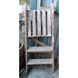 A vintage wooden two step stepladder