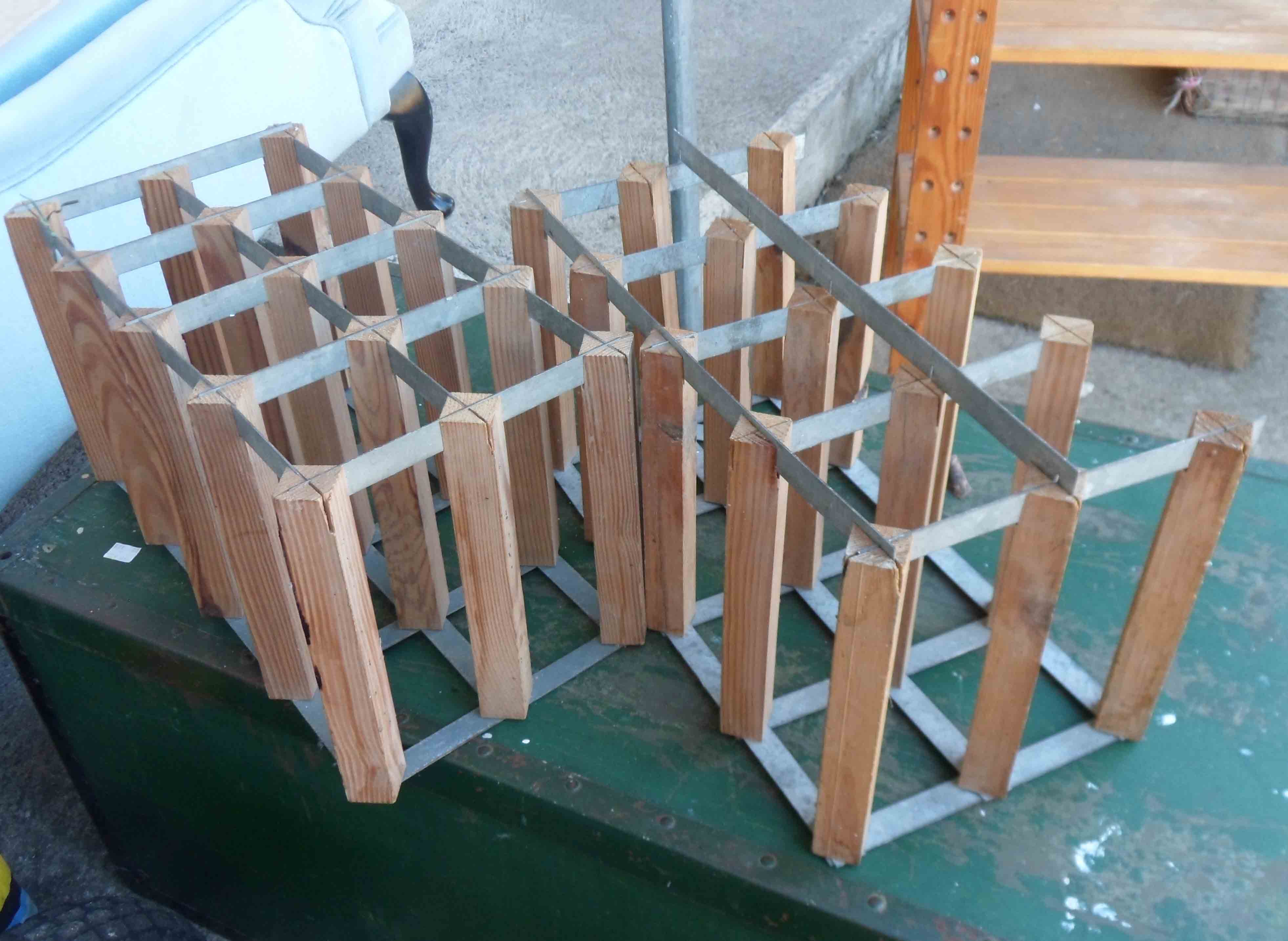 Two small eight bottle wine racks