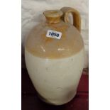 A Price Bristol stoneware flagon with impressed mark for P. Condy Totnes - a/f