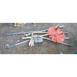 A small selection of garden tools including pruners, etc.