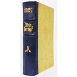 Adolf Hitler: Mein Kampf, High German text, 8vo. blue gilt leather spine, Pub. 1930 with