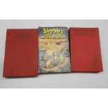 W.E. Johns: three 1st edition 'Biggles' books comprising 'Biggles Takes Charge' with remains of dust