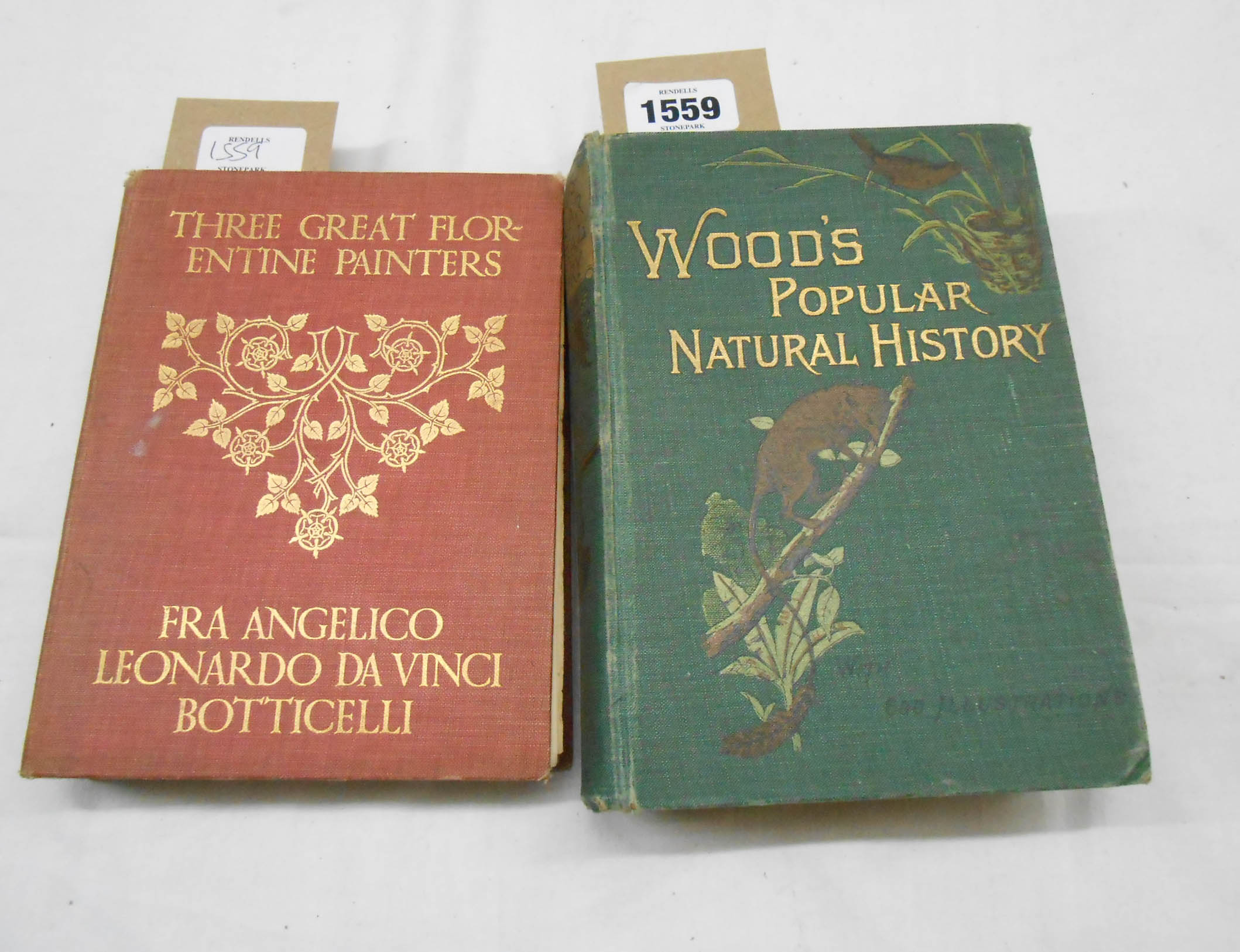 Wood's Popular Natural History: 8vo, gilt green cloth, frontispiece coloured plate and numerous