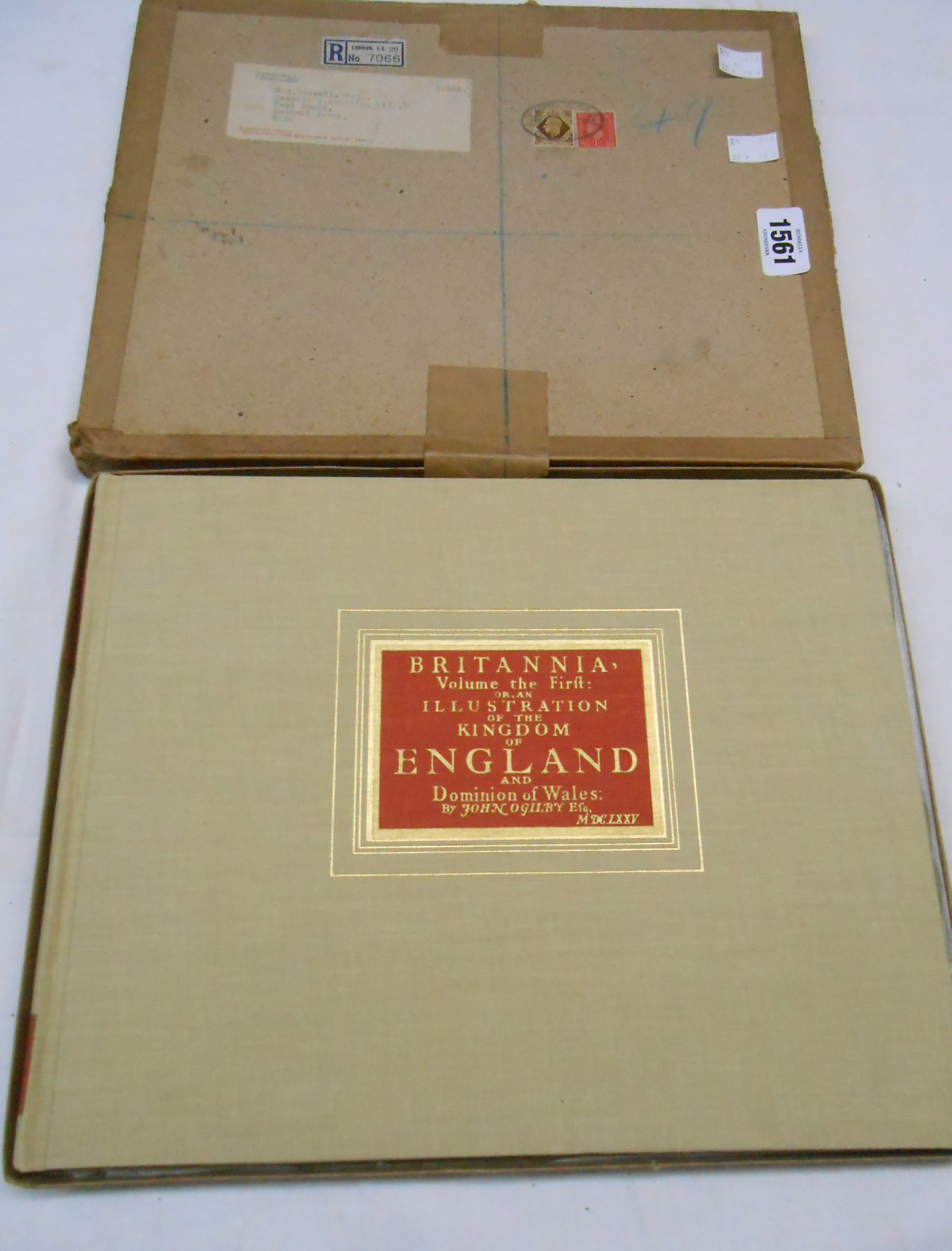 A boxed 1939 copy of 'Brittania Volume the First, or an Illustration of the Kingdom of England -