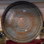 A large Eastern copper tray