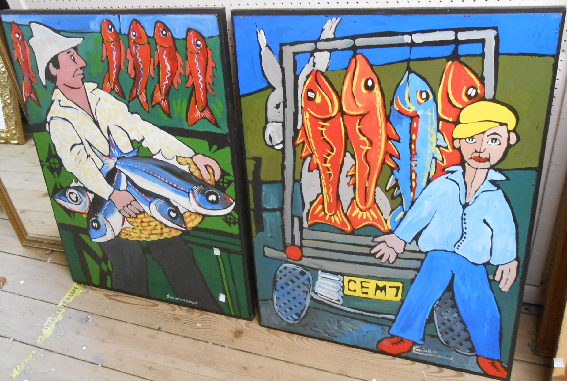 †Johan de Vries: a set of five 20th century oils on board depicting