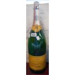 A large vintage Veuve Cliquot Ponsardin champagne bottle (empty)