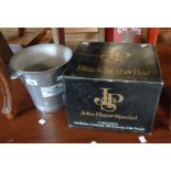 A boxed JPS pub bar set - sold with an ice bucket