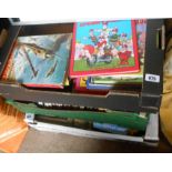 Two boxes containing a large quantity of children's annuals including Beano, Rupert, Tin Tin, etc.