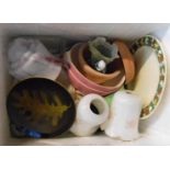 A crate containing aquantity of assorte A crate containing a quantity of assorted ceramics and