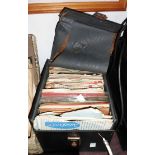 A box containing assorted 45rpm records