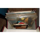 A case containing assorted LP records including David Bowie, Jimi Hendrix, The Grateful Dead,