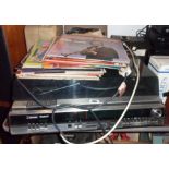 A vintage Ferguson Studio 15 record player, cassette deck, radio combination - sold with a