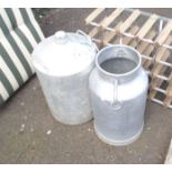 An aluminium milk churn (no lid) - sold with a similar of bottle form