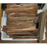 A box containing a quantity of 78rpm records