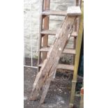 A vintage wooden step ladder - for decorative use only