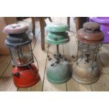 Three old Tilley lamps