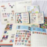 Various stock books and schoolboy albums containing 20th Century mint and used mainly GB stamps,