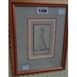 Sandby (circle of): a gilt framed small antique watercolour study of a lady of fashion - BADA