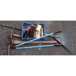 A quantity of gardening tools, etc.