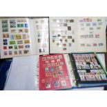 Three albums containing a collection of late GB and world commemorative stamps - sold with a stock
