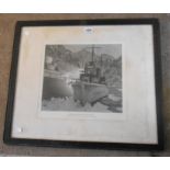 Charles Pears: a framed monochrome print entitled 'Strange Rendezvous With War' - Northern Aluminium