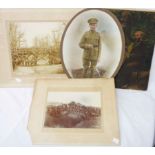 Two unframed mounted early First World War period monochrome photographs depicting the 2nd RBRE