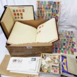 Two Simplex stamp albums containing part contents of early 20th Century and other world stamps -